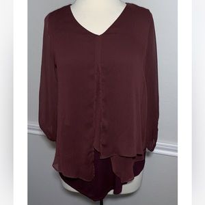 Apt 9 Maroon Woman’s Blouse Large